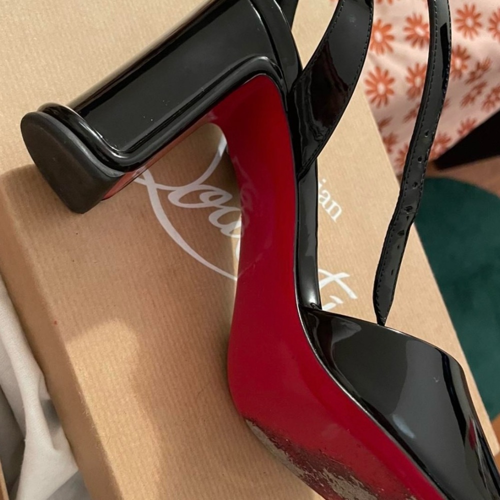 Christian Louboutin Glossy Black Heels - Picture 3 of 6